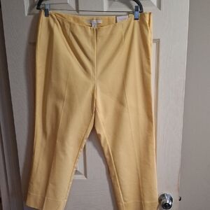 Yellow Women's Crop Pants